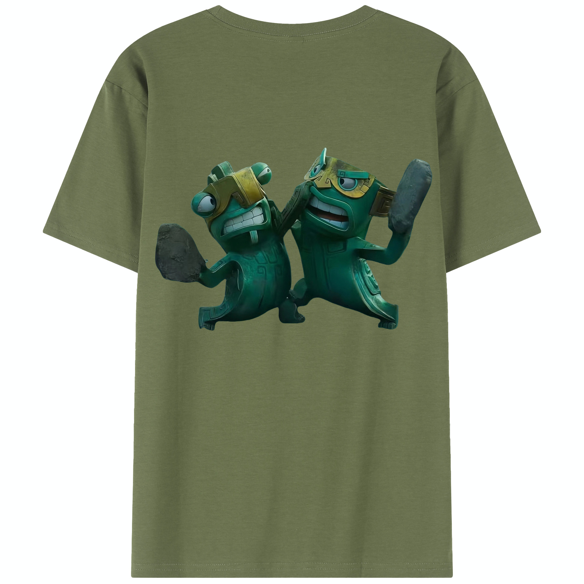 （画像用） Ne Zha 2 ナタ 魔童の大暴れ 綿100％半袖Tシャツ（背面プリント）